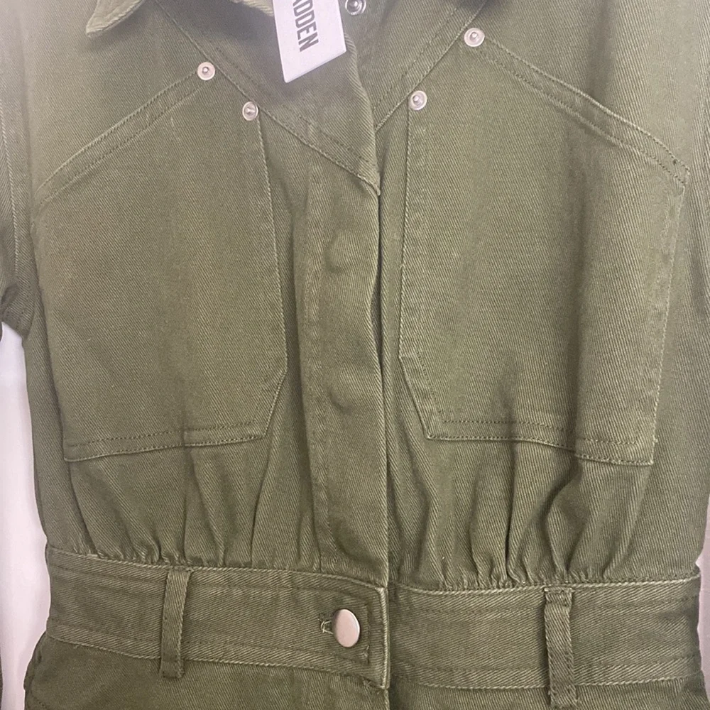 NWT…Steve Madden new with tags size 6 green denim dress - Picture 2 of 5
